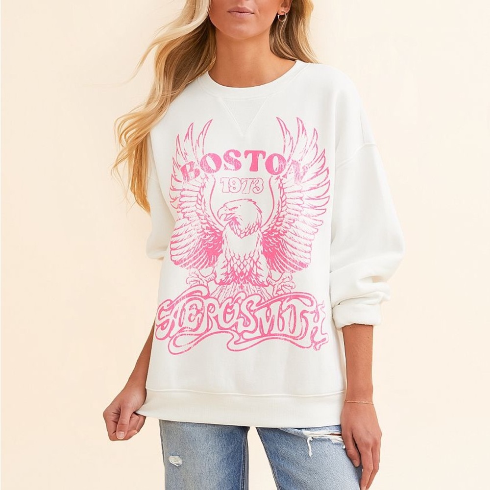 Buckle Aerosmith Boston Oversized Band Pullover